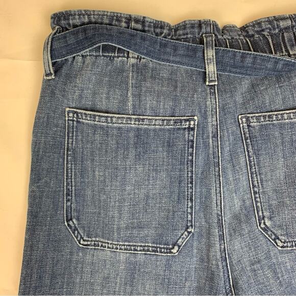 J Crew womens size 27 wide leg crop jeans new high waist belted casual denim - Picture 8 of 12